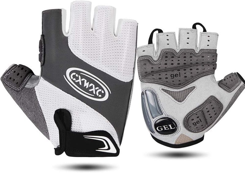 CXWXC Cycling Gloves for Men Women - Breathable Gel Road Mountain Bike Riding Gloves - Anti-Slip Half Finger Glove for Fitness Cycling Training Outdoor Sports - Image 1